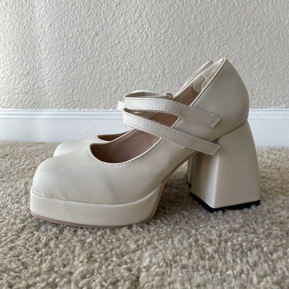 Shoes White Mary Jane Platform Wedding Shoes Poshmark